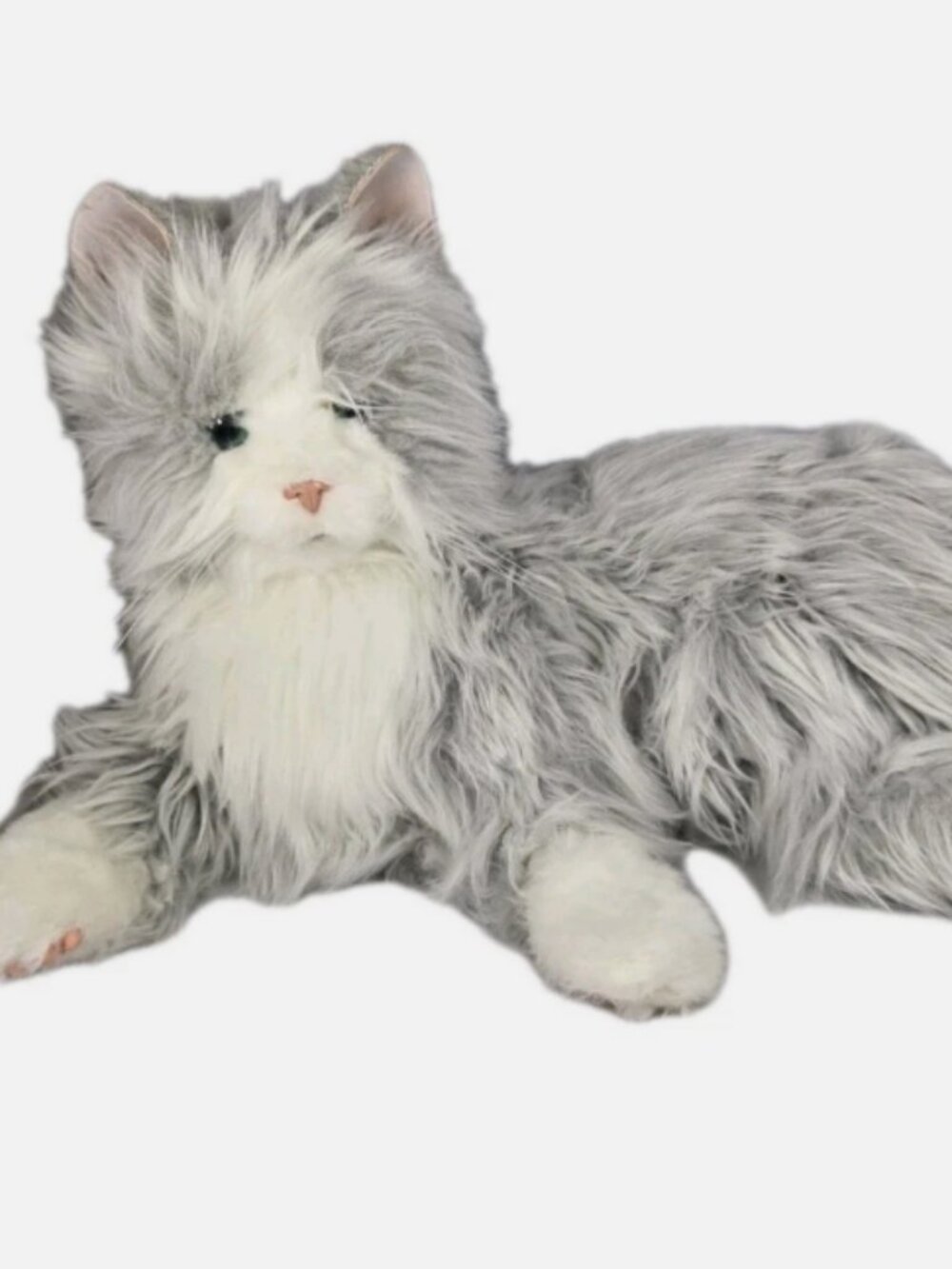 Mechanical Cat Joy For All WORKS Companion Pet Gray & White Interactive Plush